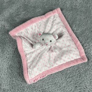 Betsy Johnson Baby Girl Plush Teddy Bear Lovey Security Blanket Pink White Heart